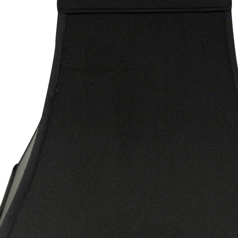 Lining Square Bell Shantung Lampshade, Black/White, 9" H x 10" W x 10" D