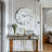 Round Wall Clock Twinkle Crystal Diamond Wall Clock With Silver Beveled Glass Edging