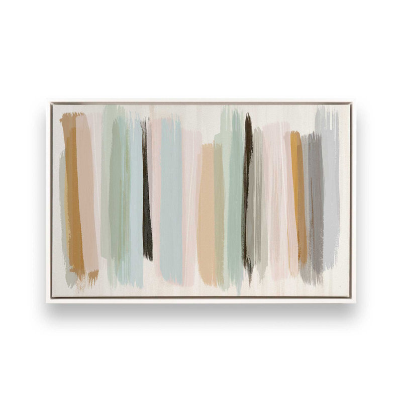 Imprimé panache pastel, Toile à cadre flottant blanc opaque, H 8,75 po x l 12,75 po x P 1,75 po
