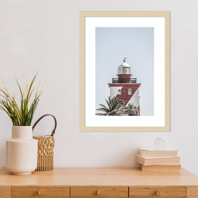 «Point Lighthouse» par Daisey, reproduction d'art encadrée