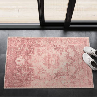 Engelman Oriental Beige/Pink Area Rug Mistana Rug Size: Rectangle 7'10 x 10