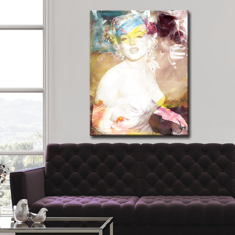 Marilyn par Salvatore Principe - reproduction d'art sur toile, H 20 po x l 16 po x P 1,5 po