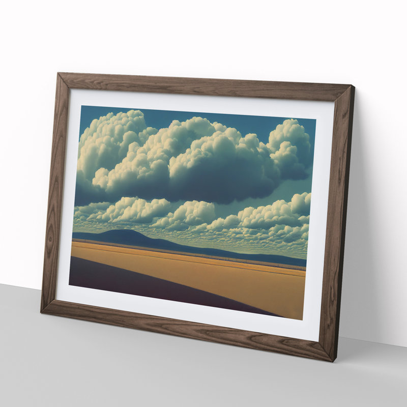 Charismatic Clouds - Framed Print, 46cm H x 64cm W x 2cm D, Walnut