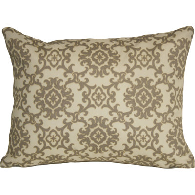 Coastal Damask Outdoor Reversible Throw Pillow