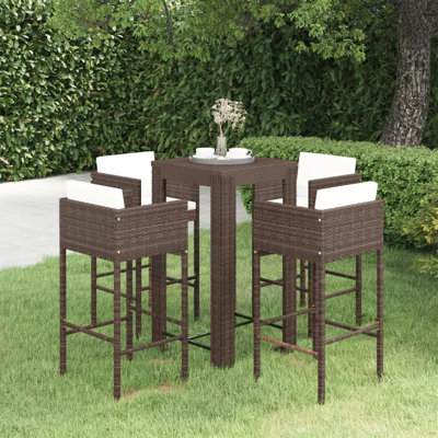 Garden Bar Set with Cushions Patio