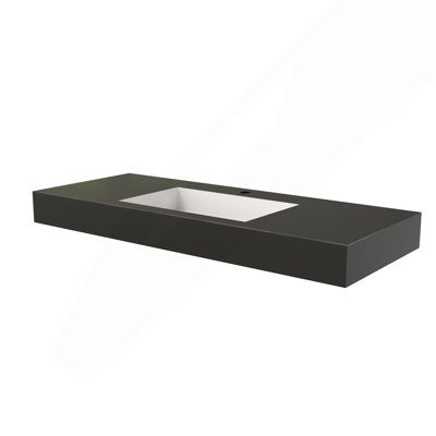 Bassin intérieur blanc extérieur noir surface solide