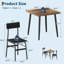Ensemble de table de salle à manger pour 2 personnes avec chaises rembourrées, table de cuisine en bois peu encombrante pour petits appartements et maisons