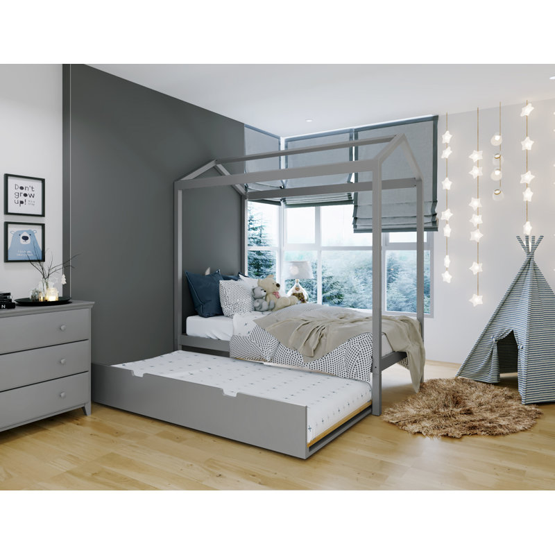 Adama Kids Twin with Trundle, Gray