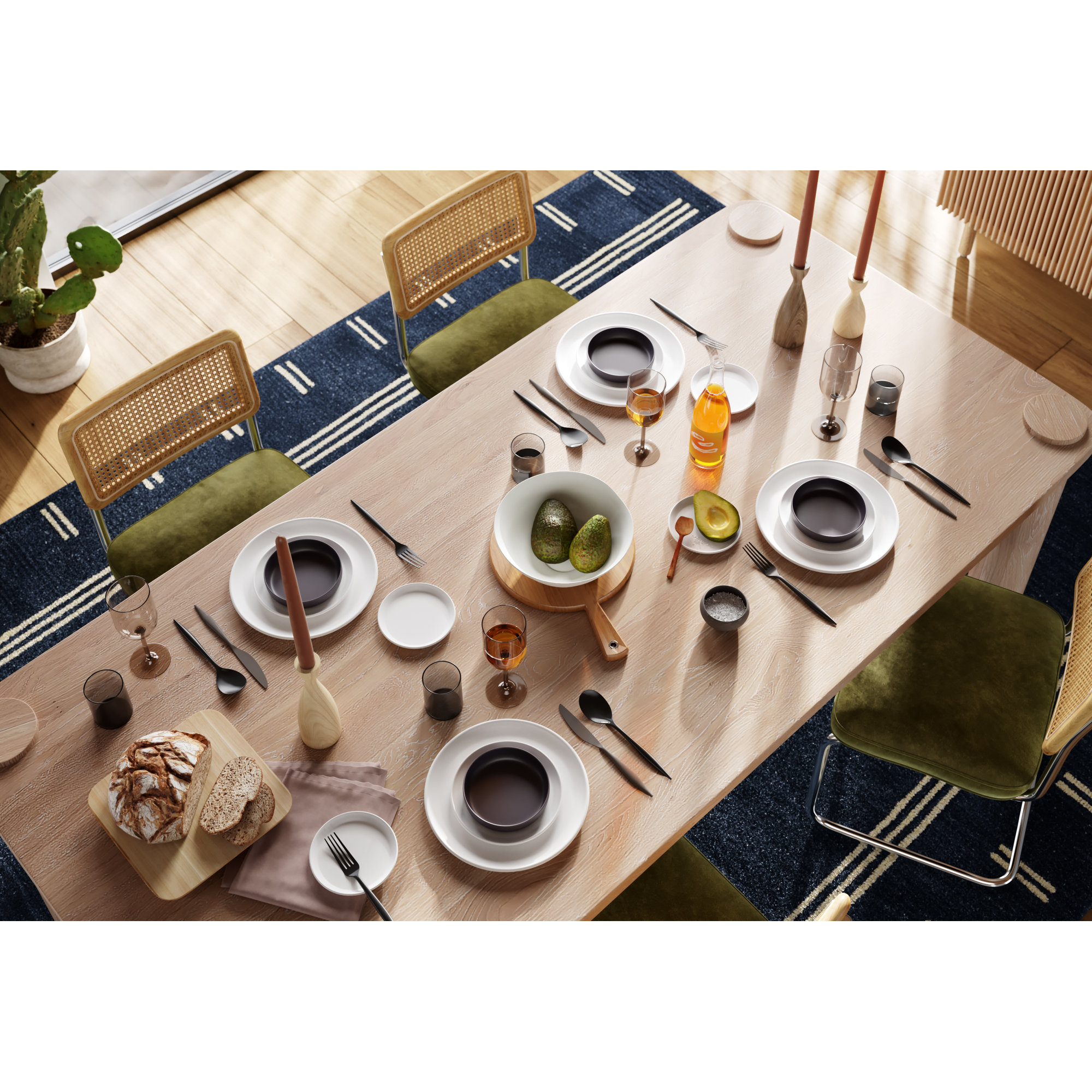 Borgen Stoneware Dinnerware Set, Adriatic