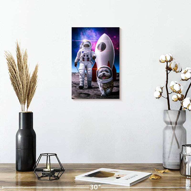 Oberle Just Walking A Space Dog Screen, 12" H x 8" W