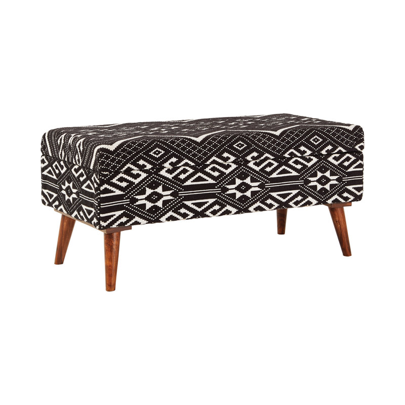 Banc de rangement rabattable, Noir