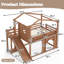 Lit double multifonctionnel avec rangement, mezzanine en bois aggloméré pour chambre d'enfant