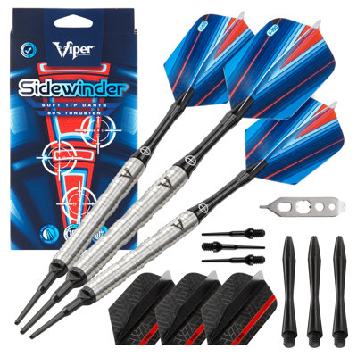 Ensemble 16 pièces de fléchettes circulaires en tonneau de tungstène sidewinder