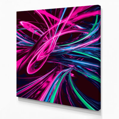 Digital Abstraction 81 Purple Canvas Wall Art