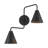 Emilyne 2-Light Adjustable Wall Sconce in Black-1102416266