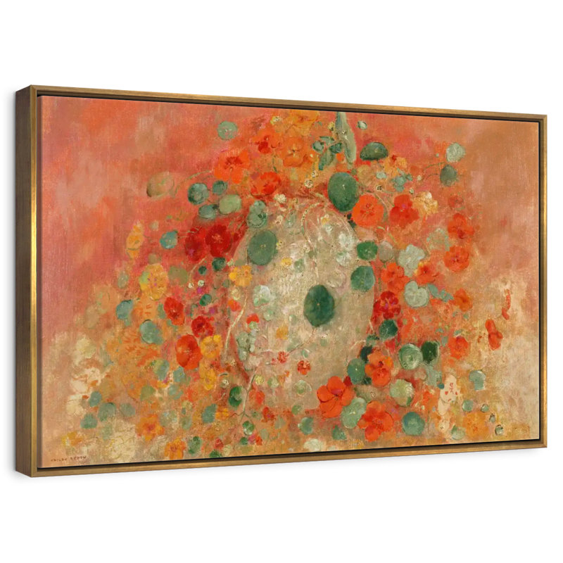 Capucines 1905, Cadre flottant doré, 19 po x 13 po