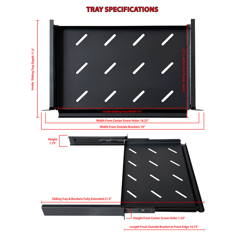 1u - Server Rack Shelf (sliding)