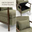 Chaise d'appoint moderne avec siège de rangement relevable, fauteuil de lecture rembourré en velours côtelé pour chambre à coucher, salon-642677949