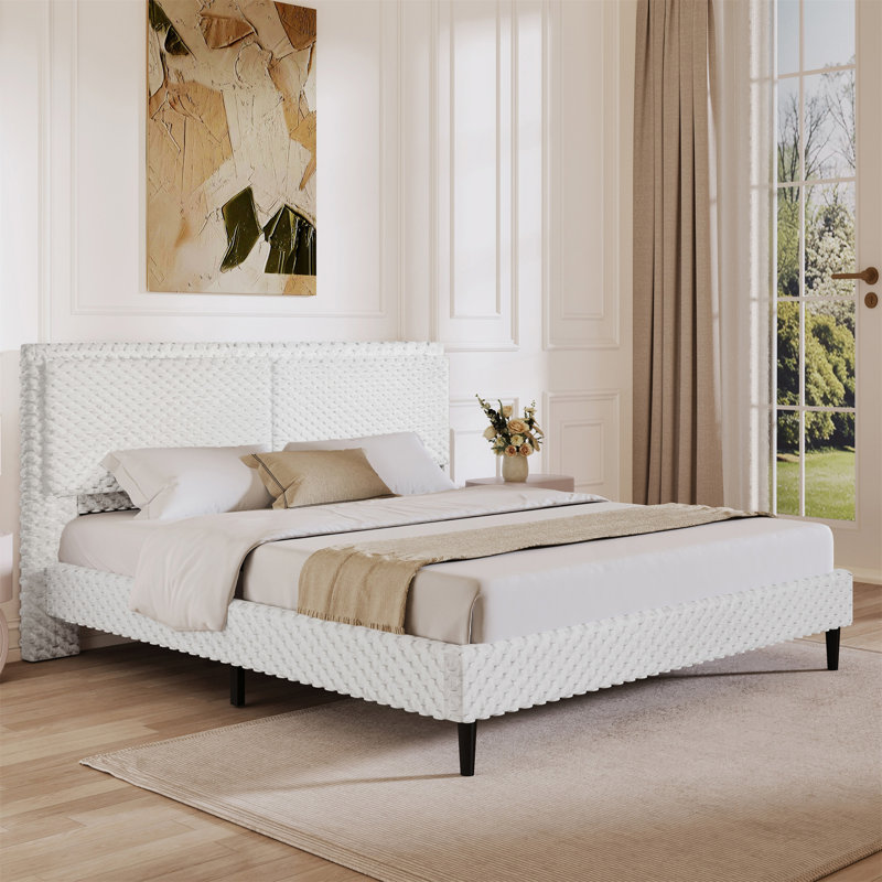 Lit simple simple et moderne avec dossier confortable et structure stable, parfait pour les chambres confortables, Chameau