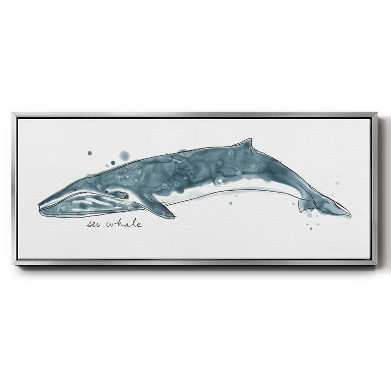 Baleine I - toile encadrée, H 20 po x l 50 po