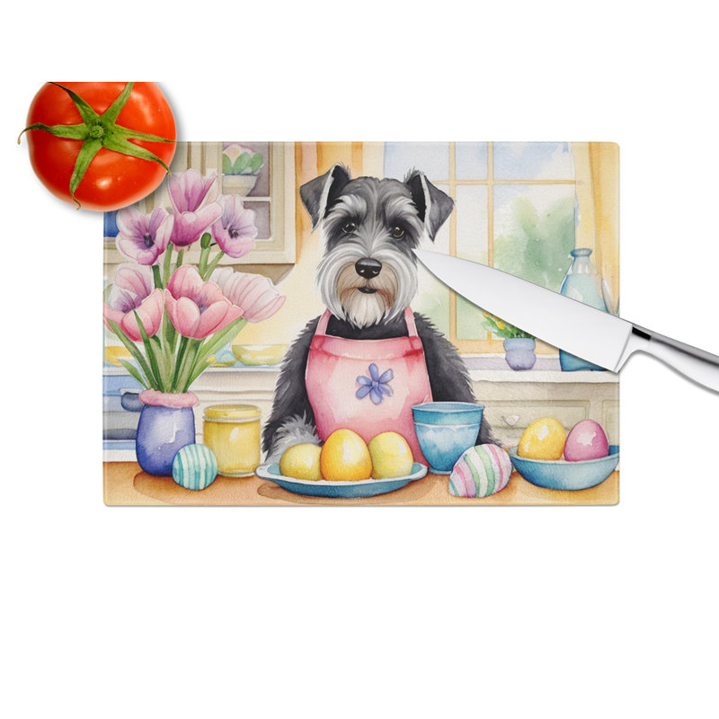 Planche à découper en verre Decorating Schnauzer