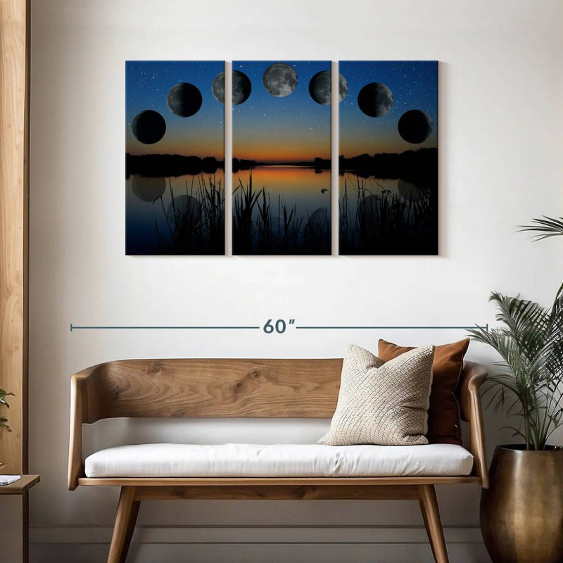 Oberle Lunar Phase Sequence, 28" H x 45" W