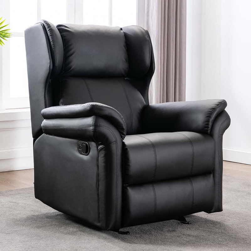 Shropshire Faux Leather Massage Chair, Black