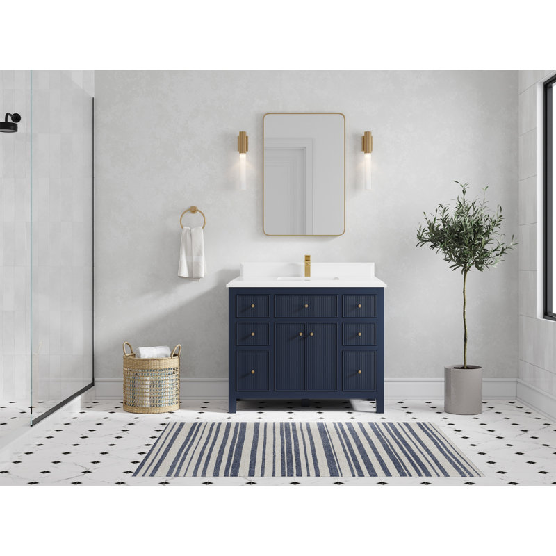 Ensemble de meuble-lavabo simple 42 po, Blanc