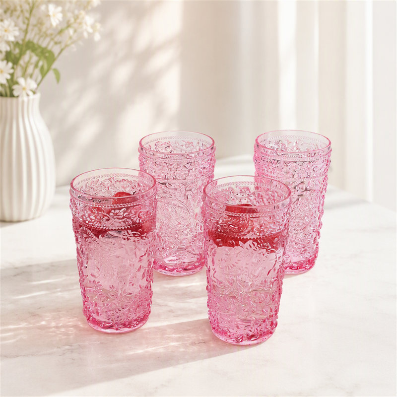 Acrylic Glasses Drinking Set of 4 (17oz)