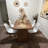 62.99" Rectangular Solid Wood Dining Table