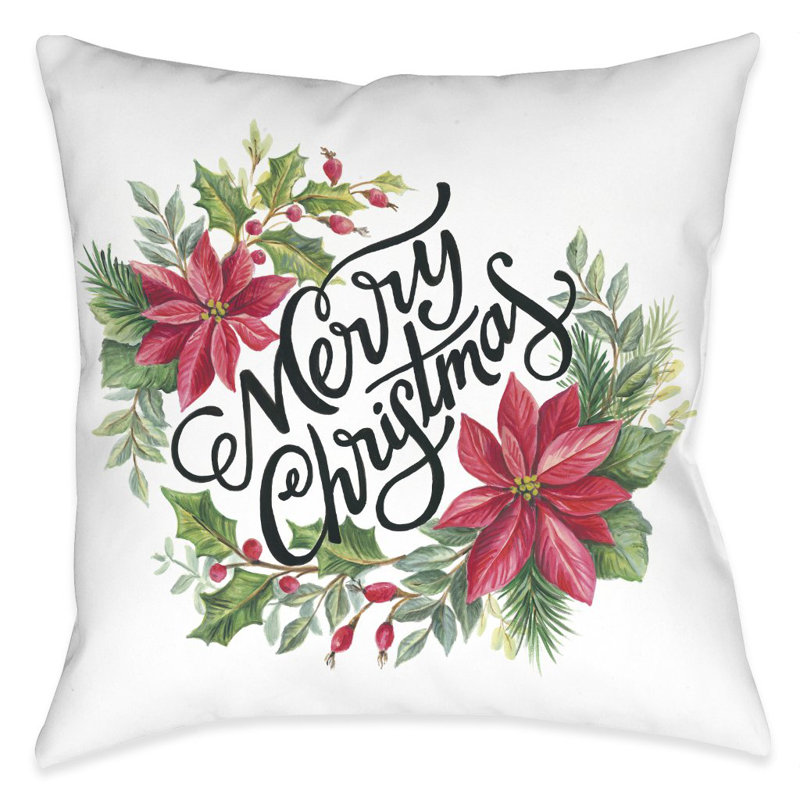 Coussin intérieur Christmas Poinsettias
