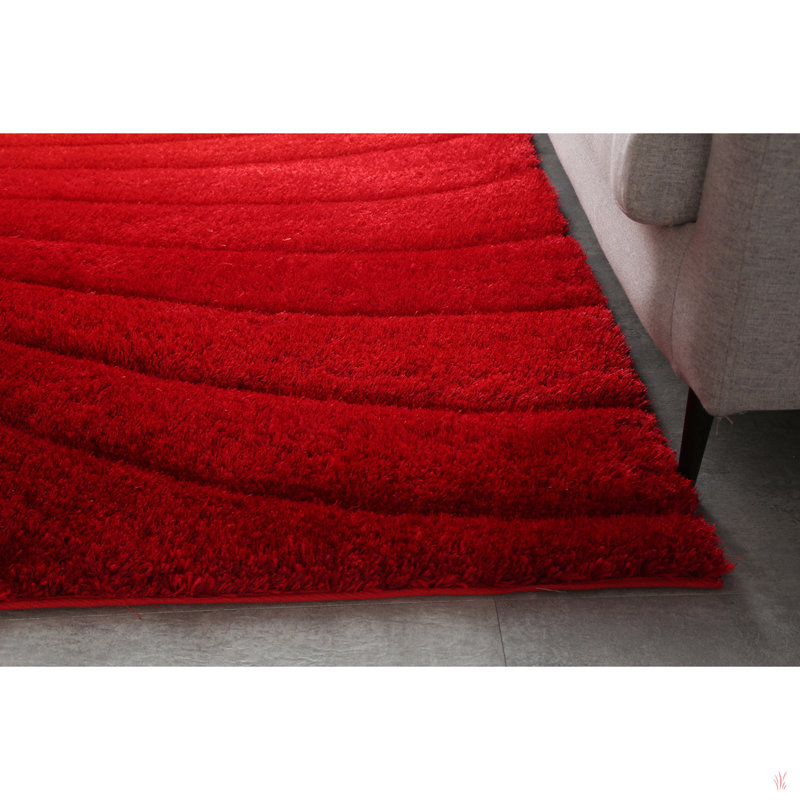 Tapis 3D à poils longs touffeté à la main, Rectangle 2 pi x 3 pi
