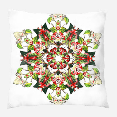 Floral Microsuede Reversible Throw Pillow