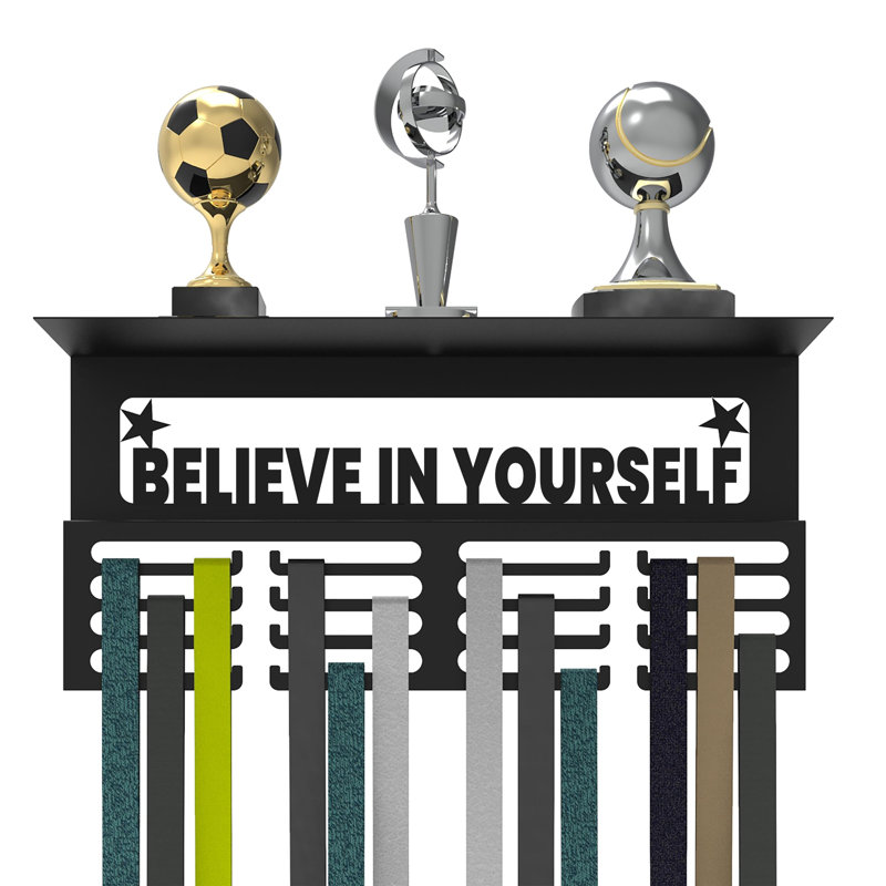 Medal Hanger Display with Trophy Shelf
