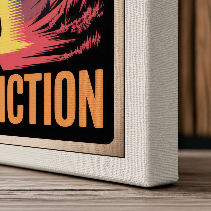 Stranger Than Fiction Retro - Wrapped Canvas, 18x12 - 45.7 x 30.5 cm, Cream Border
