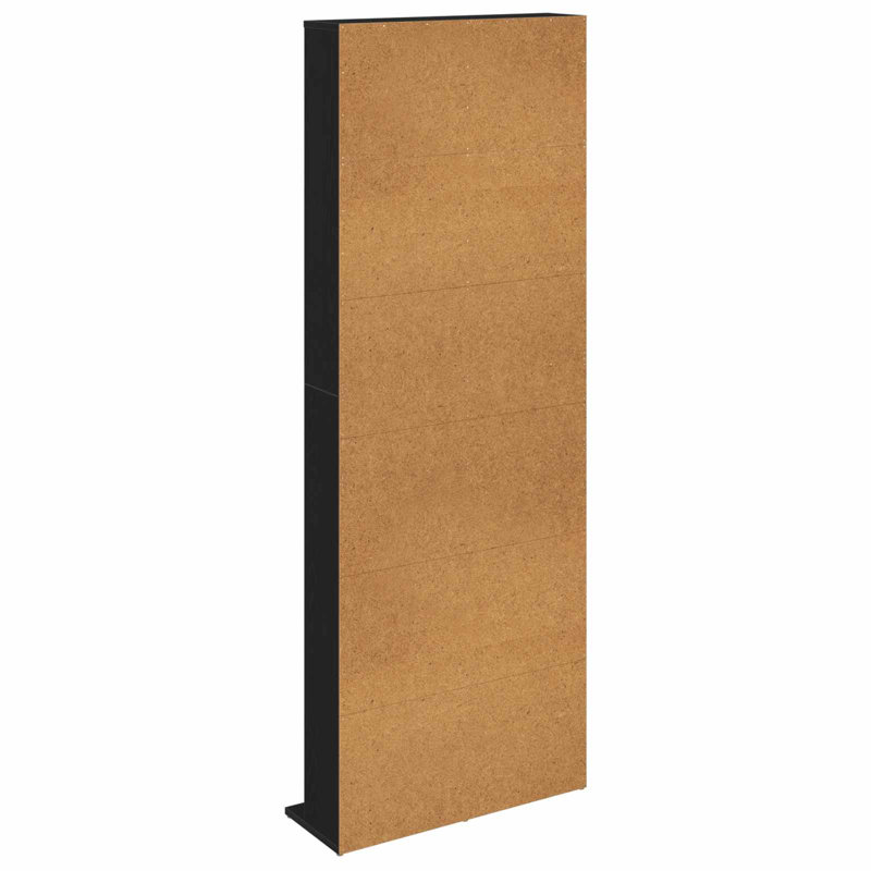 175 cm H Media Shelves, Black Oak