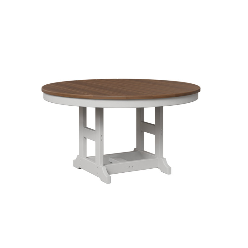 Berlin Gardens Kids Regular Top With White Base 38″ Round Table, Antique Mahogany