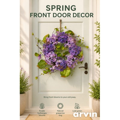 Couronne d'hortensia 24 po Lavender