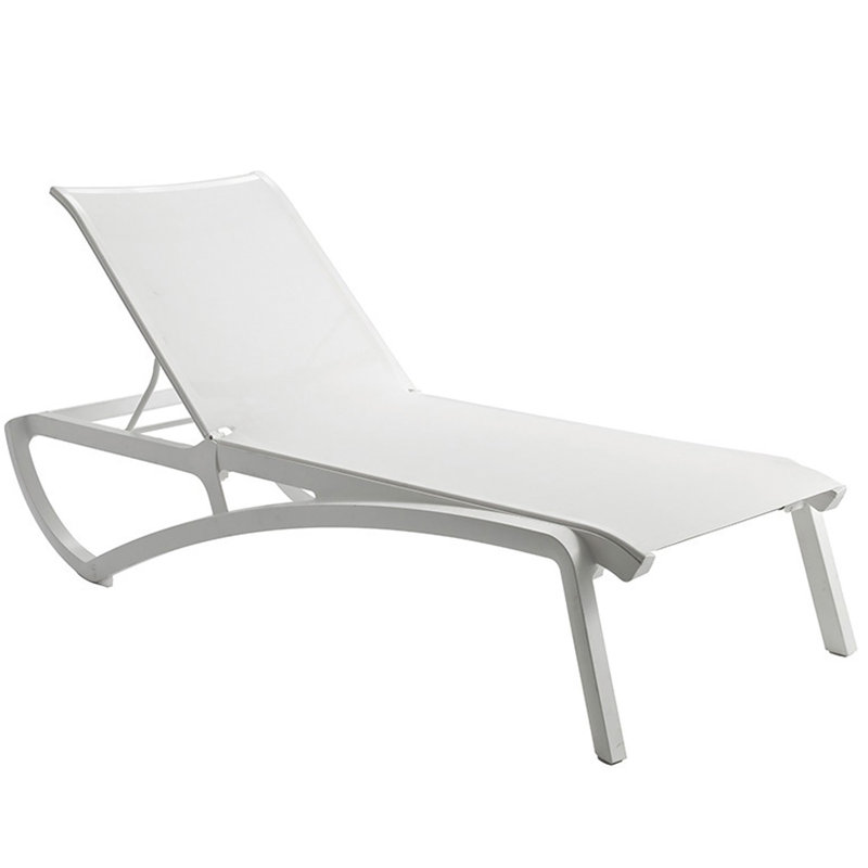 Chaise longue inclinable 32,5 po Sunset, Bleu, Blanc