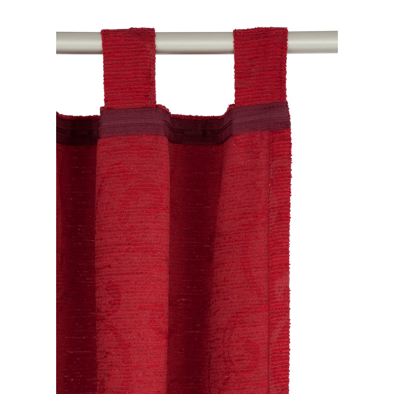 Siglerville Blackout Tab Top Curtain Panel, 132 W x 245 D cm, Red