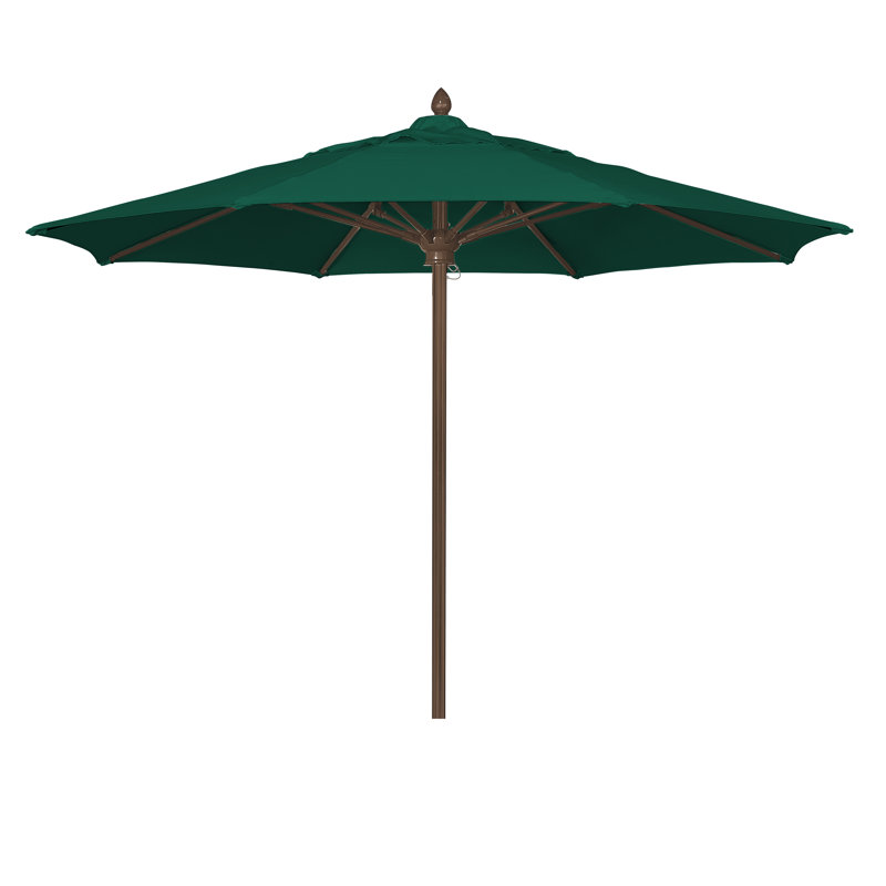 Parasol de marché 9 pi Prestige, Bronze champagne, Velours vert forêt