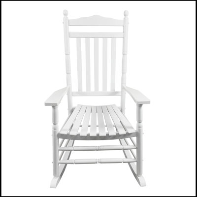 Ceiba Solid Wood, Durable, Large Solid Wood Rocking Adirondack Chair by August Grove