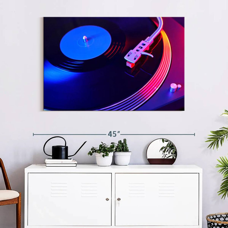 Abarca Turntable Party Record, 26" H x 39" W