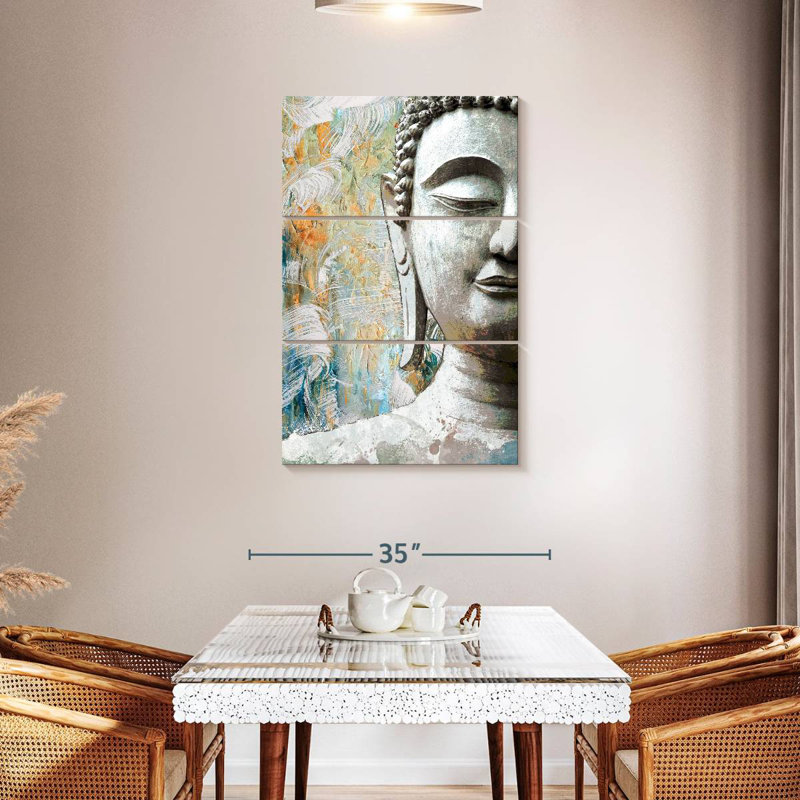 Adella Stone Buddha Head, 45" H x 28" W