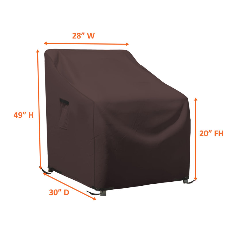 Outdoor Cover, 124.5cm H x 71.1cm W x 76.2cm D, Coffee