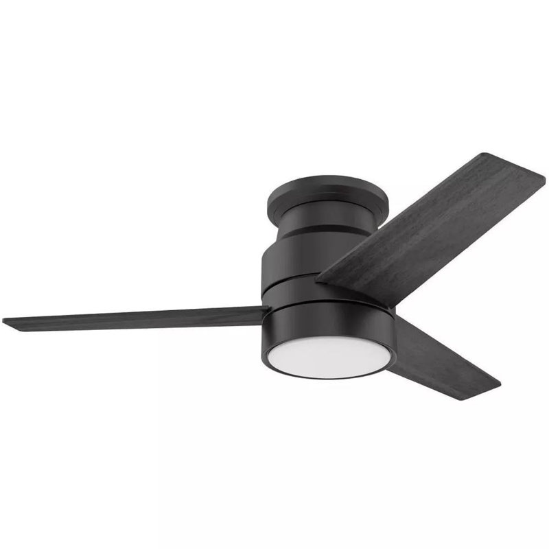 Caliopia 42'' Ceiling Fan with LED Lights, Matte Black with Dark Gray Blades