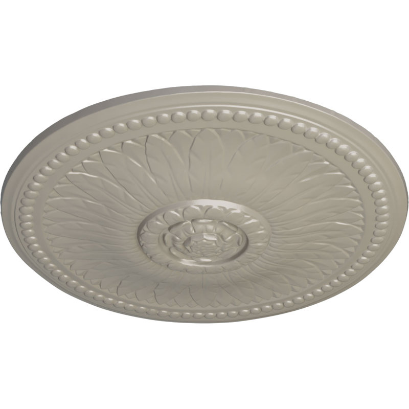 Médaillon de plafond 18 1/8 po x P 3/4 po Bailey (pour auvents de 4 po ou moins), Blanc perle