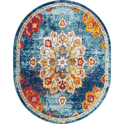 Tapis traditionnel bleu Troayurgh