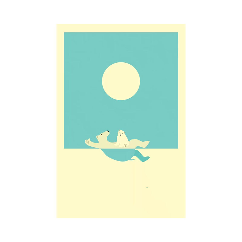 Art encadré, cours de natation II, H 48 po x l 32 po x P 1,5 po, Toile tendue