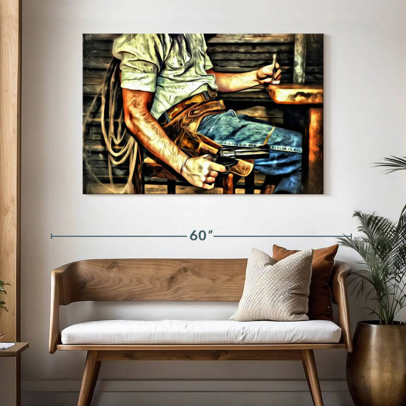Cowboy intrépide Lelar, H 32 po x l 48 po